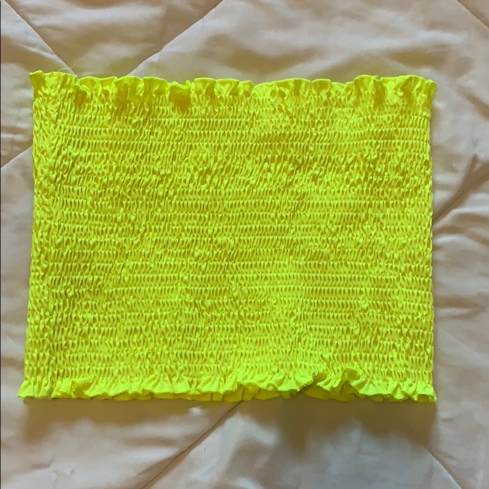 Neon crop tops orange green yellow an pink sz s